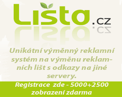 Lišta.cz: Registrací přes teno reklamní banner získáte 7.500 kreditů.